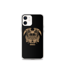 iPhone 12 mini United States Of America Eagle Illustration Reverse Gold iPhone Case iPhone Cases by Design Express