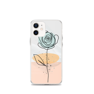 iPhone 12 mini Pasty Flower Line iPhone Case by Design Express