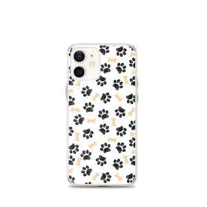 iPhone 12 mini Dog Paws and Bones Pattern Pattern iPhone Case by Design Express