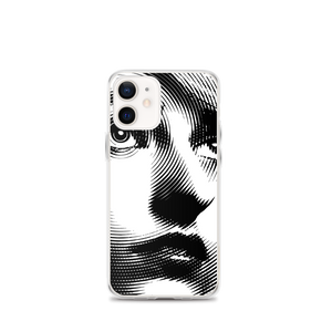 iPhone 12 mini Face Art Black & White iPhone Case by Design Express