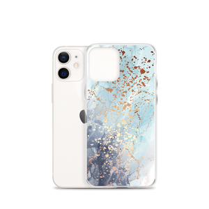 Soft Blue Gold iPhone Case by Design Express