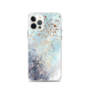 iPhone 12 Pro Soft Blue Gold iPhone Case by Design Express