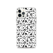 iPhone 12 Pro Black & White Leopard Print iPhone Case by Design Express