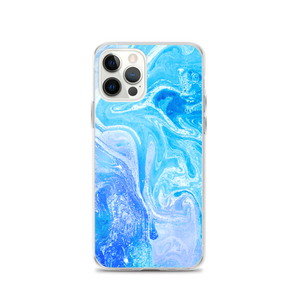 iPhone 12 Pro Blue Watercolor Marble iPhone Case by Design Express
