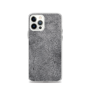 iPhone 12 Pro Soft Grey Fur Print iPhone Case by Design Express