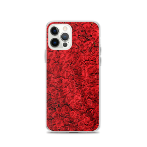 iPhone 12 Pro Red Rose Pattern iPhone Case by Design Express