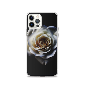 iPhone 12 Pro White Rose on Black iPhone Case by Design Express