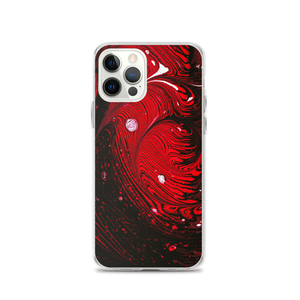 iPhone 12 Pro Black Red Abstract iPhone Case by Design Express