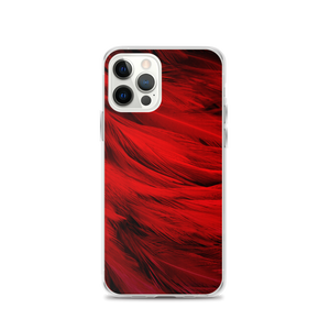 iPhone 12 Pro Red Feathers iPhone Case by Design Express
