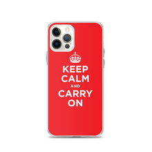 iPhone 12 Pro Red Keep Calm and Carry On iPhone Case iPhone Cases by Design Express