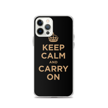 iPhone 12 Pro Keep Calm and Carry On (Black Gold) iPhone Case iPhone Cases by Design Express
