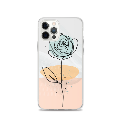 iPhone 12 Pro Pasty Flower Line iPhone Case by Design Express