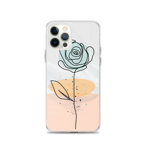 iPhone 12 Pro Pasty Flower Line iPhone Case by Design Express