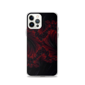 iPhone 12 Pro Black Red Fractal Art iPhone Case by Design Express