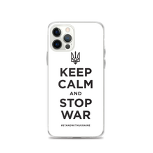 iPhone 12 Pro Keep Calm and Stop War (Support Ukraine) Black Print iPhone Case by Design Express