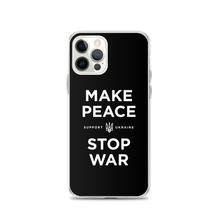 iPhone 12 Pro Make Peace Stop War (Support Ukraine) Black iPhone Case by Design Express