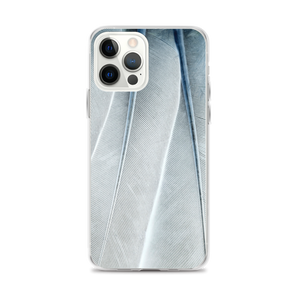 iPhone 12 Pro Max White Feathers Texture iPhone Case by Design Express