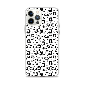 iPhone 12 Pro Max Black & White Leopard Print iPhone Case by Design Express