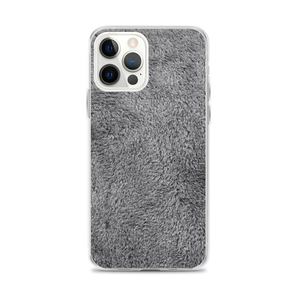 iPhone 12 Pro Max Soft Grey Fur Print iPhone Case by Design Express