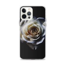 iPhone 12 Pro Max White Rose on Black iPhone Case by Design Express