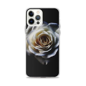 iPhone 12 Pro Max White Rose on Black iPhone Case by Design Express