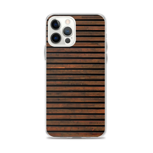 iPhone 12 Pro Max Horizontal Brown Wood iPhone Case by Design Express