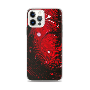 iPhone 12 Pro Max Black Red Abstract iPhone Case by Design Express