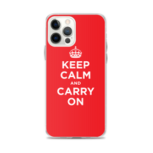 iPhone 12 Pro Max Red Keep Calm and Carry On iPhone Case iPhone Cases by Design Express