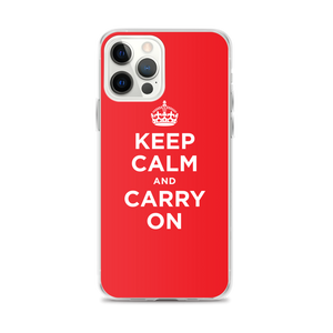 iPhone 12 Pro Max Red Keep Calm and Carry On iPhone Case iPhone Cases by Design Express