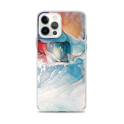 iPhone 12 Pro Max Colorful Marble Liquid ink Art Full Print iPhone Case by Design Express