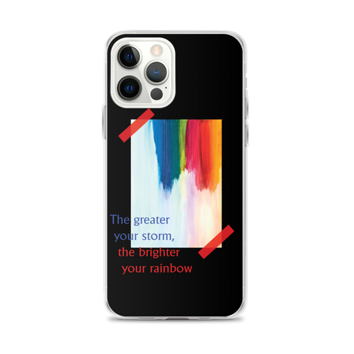 iPhone 12 Pro Max Rainbow iPhone Case Black by Design Express