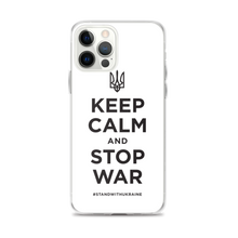iPhone 12 Pro Max Keep Calm and Stop War (Support Ukraine) Black Print iPhone Case by Design Express