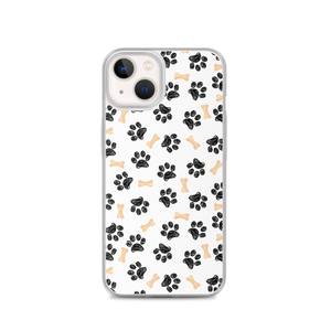 iPhone 13 Dog Paws and Bones Pattern Pattern iPhone Case by Design Express