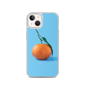 iPhone 13 Orange on Blue iPhone Case by Design Express