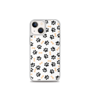 iPhone 13 mini Dog Paws and Bones Pattern Pattern iPhone Case by Design Express