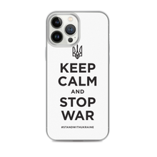 iPhone 13 Pro Max Keep Calm and Stop War (Support Ukraine) Black Print iPhone Case by Design Express