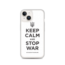 iPhone 14 Keep Calm and Stop War (Support Ukraine) Black Print iPhone Case by Design Express
