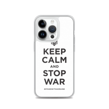 iPhone 14 Pro Keep Calm and Stop War (Support Ukraine) Black Print iPhone Case by Design Express