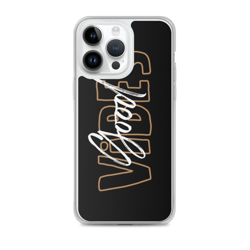 iPhone 14 Pro Max Good Vibes Typo iPhone Case by Design Express