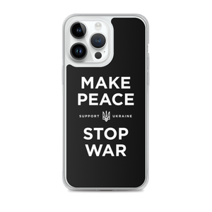 iPhone 14 Pro Max Make Peace Stop War (Support Ukraine) Black iPhone Case by Design Express