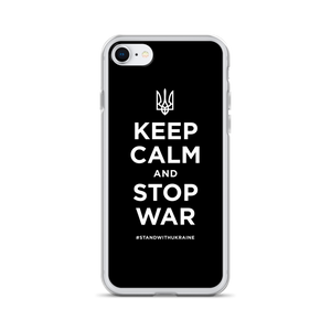 iPhone 7/8 Keep Calm and Stop War (Support Ukraine) White Print iPhone Case by Design Express
