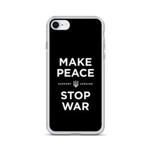 iPhone 7/8 Make Peace Stop War (Support Ukraine) Black iPhone Case by Design Express