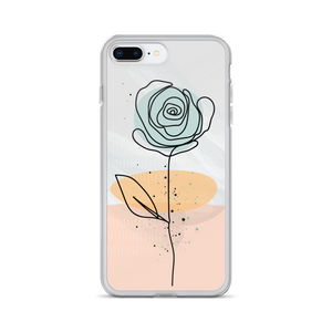 iPhone 7 Plus/8 Plus Pasty Flower Line iPhone Case by Design Express