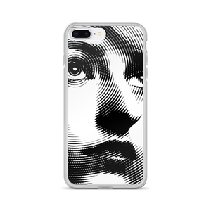 iPhone 7 Plus/8 Plus Face Art Black & White iPhone Case by Design Express