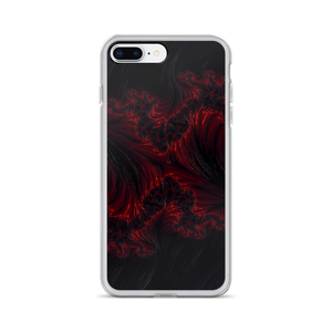 iPhone 7 Plus/8 Plus Black Red Fractal Art iPhone Case by Design Express