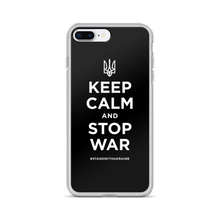 iPhone 7 Plus/8 Plus Keep Calm and Stop War (Support Ukraine) White Print iPhone Case by Design Express