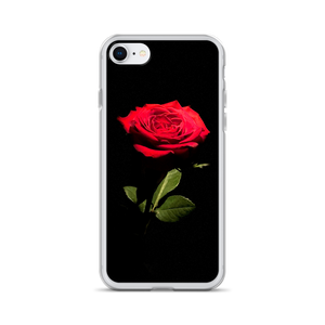 iPhone SE Red Rose on Black iPhone Case by Design Express