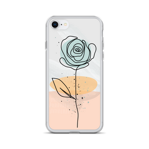 iPhone SE Pasty Flower Line iPhone Case by Design Express