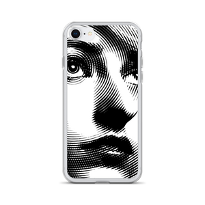 iPhone SE Face Art Black & White iPhone Case by Design Express