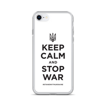 iPhone SE Keep Calm and Stop War (Support Ukraine) Black Print iPhone Case by Design Express